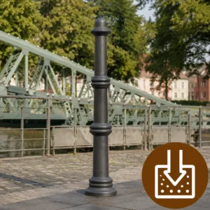 KDV Absperrpoller Typ 1 feststehend - Anwendungsbeispiel
